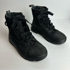 Dr. Martens Combs Combat Boots Women's Size 7 EU 38 Shoes black lace up nylon